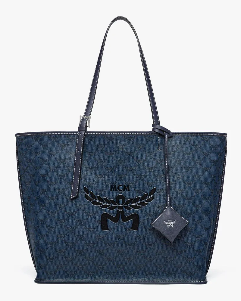 MCM Himmel Shopper in Lauretos Navy