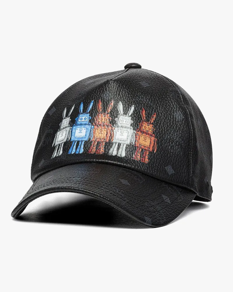 MCM Klassische Kappe in Rabot Visetos Black