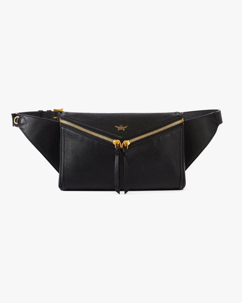MCM Diamant 3D Gürteltasche aus Ziegenleder Black