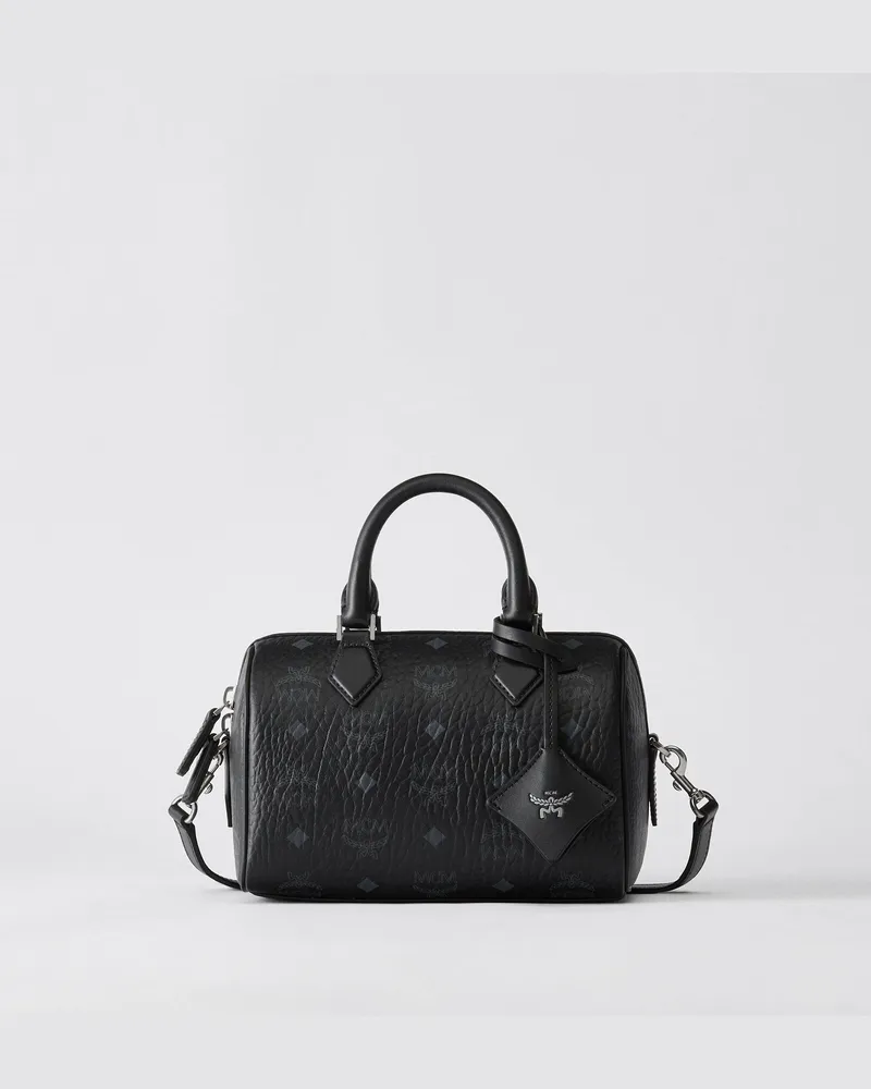 MCM Ella Boston Tasche in Visetos Black