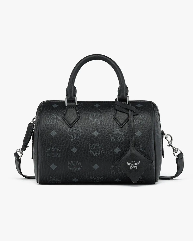 MCM Ella Boston-Tasche in Visetos Black
