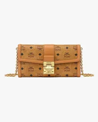 MCM Tracy Portemonnaie mit Kettenriemen in Visetos Cognac