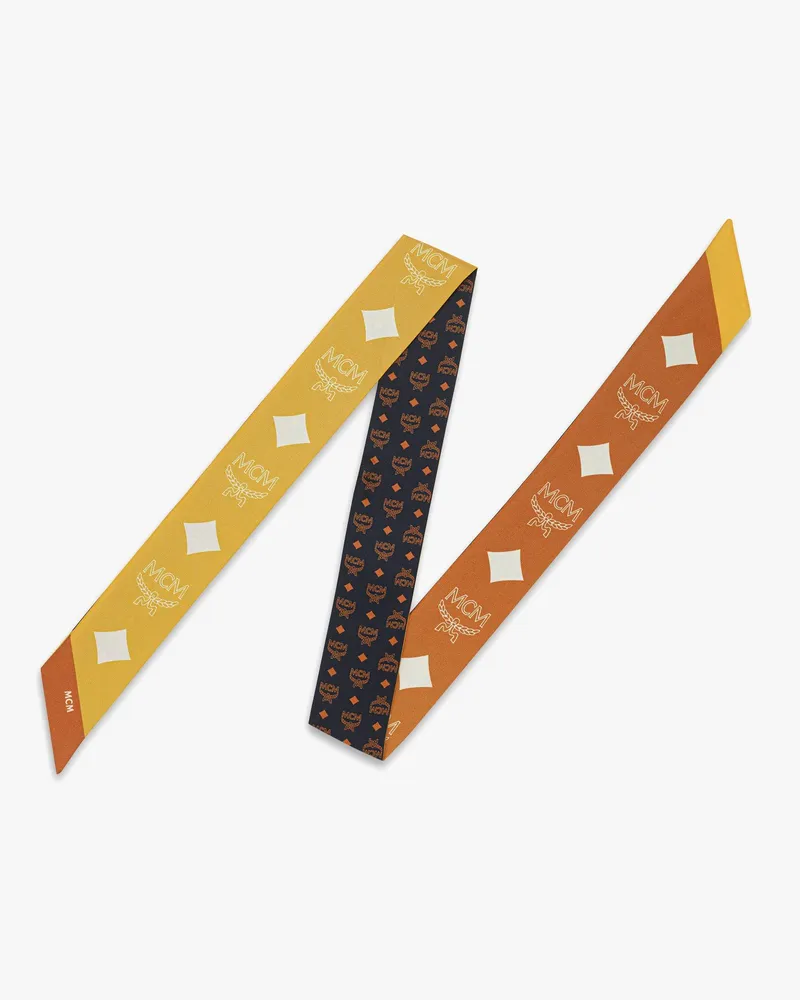 MCM Petite Wendeschal aus Bio-Seide mit Monogramm-Print Old