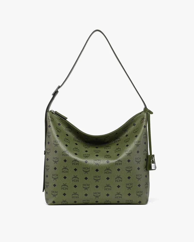 MCM Aren Hobo in Visetos Khaki
