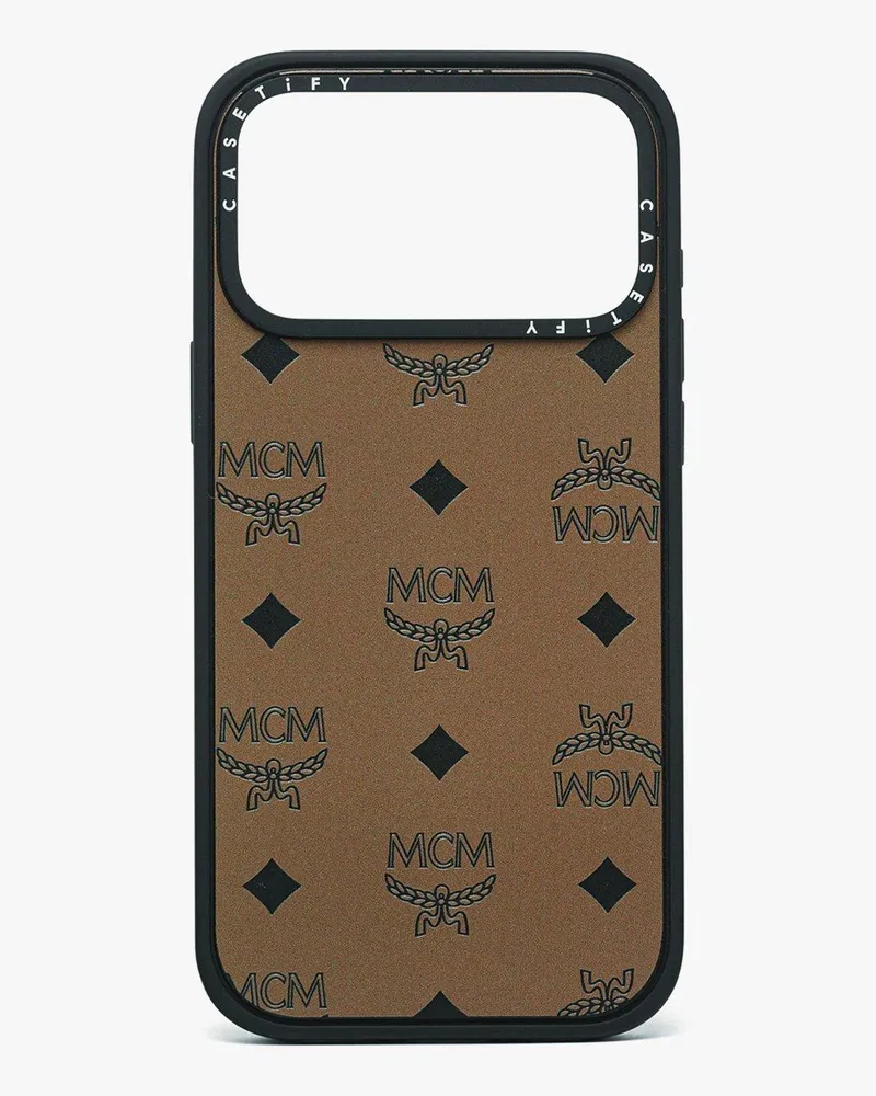 MCM iPhone 17 Pro Max Impact-iPhone-Hülle  X CASETiFY mit Monogramm Cognac