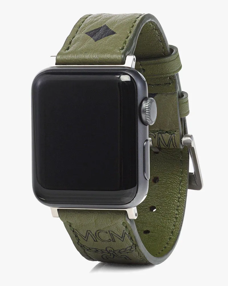 MCM 38mm Armband für Apple Watch in Visetos Khaki