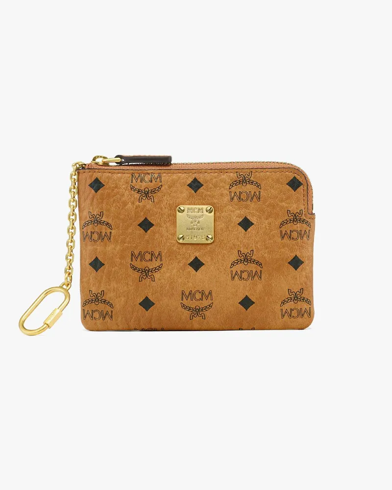 MCM Aren Kartenetui in Visetos Cognac