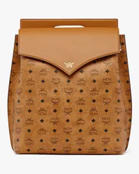 MCM Diamond Rucksack in Visetos Leder-Mix Cognac