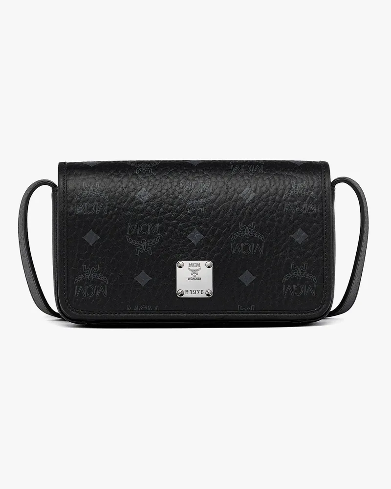MCM Aren Portemonnaie zum Umhängen in Visetos Black