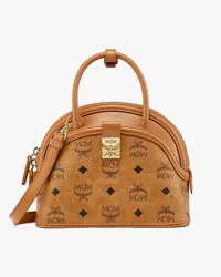 MCM Tracy Tasche in Visetos Leder-Mix Cognac