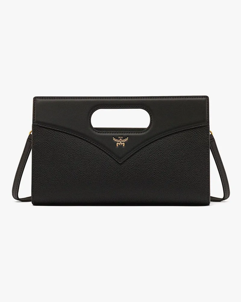 MCM Diamond Tragetasche aus geprägtem Leder Black