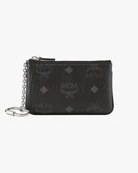 MCM Pouch mit Schlüsselanhänger in Visetos Black