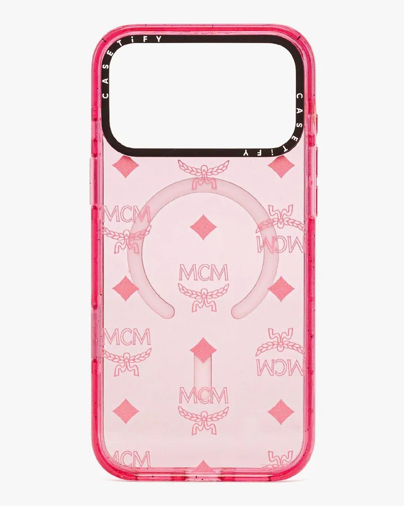 MCM iPhone 17 Pro Max Impact-iPhone-Hülle  X CASETiFY mit Monogramm Pink