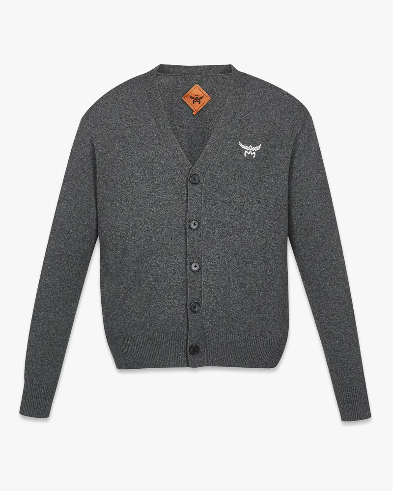 MCM Strickjacke aus Wolle und recyceltem Kaschmir in Laurel Dark