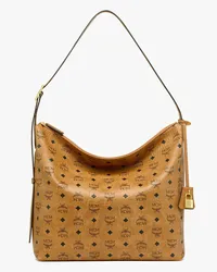 MCM Aren Hobo in Visetos Cognac