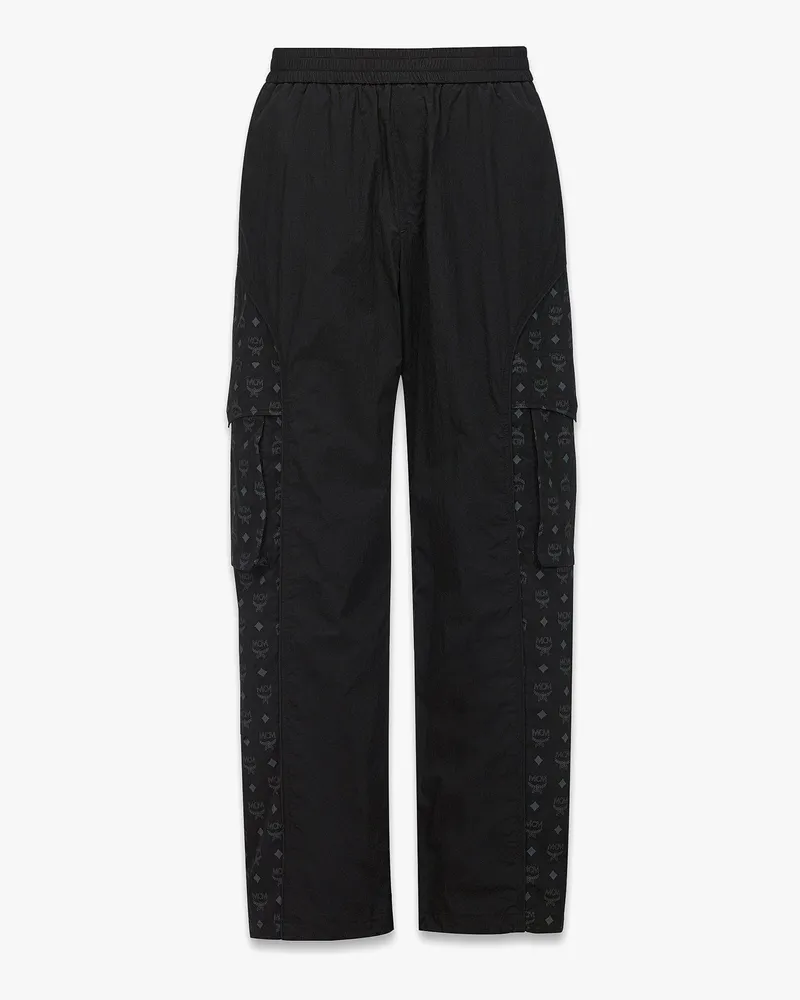 MCM Cargohose aus ECONYL mit Monogramm Black