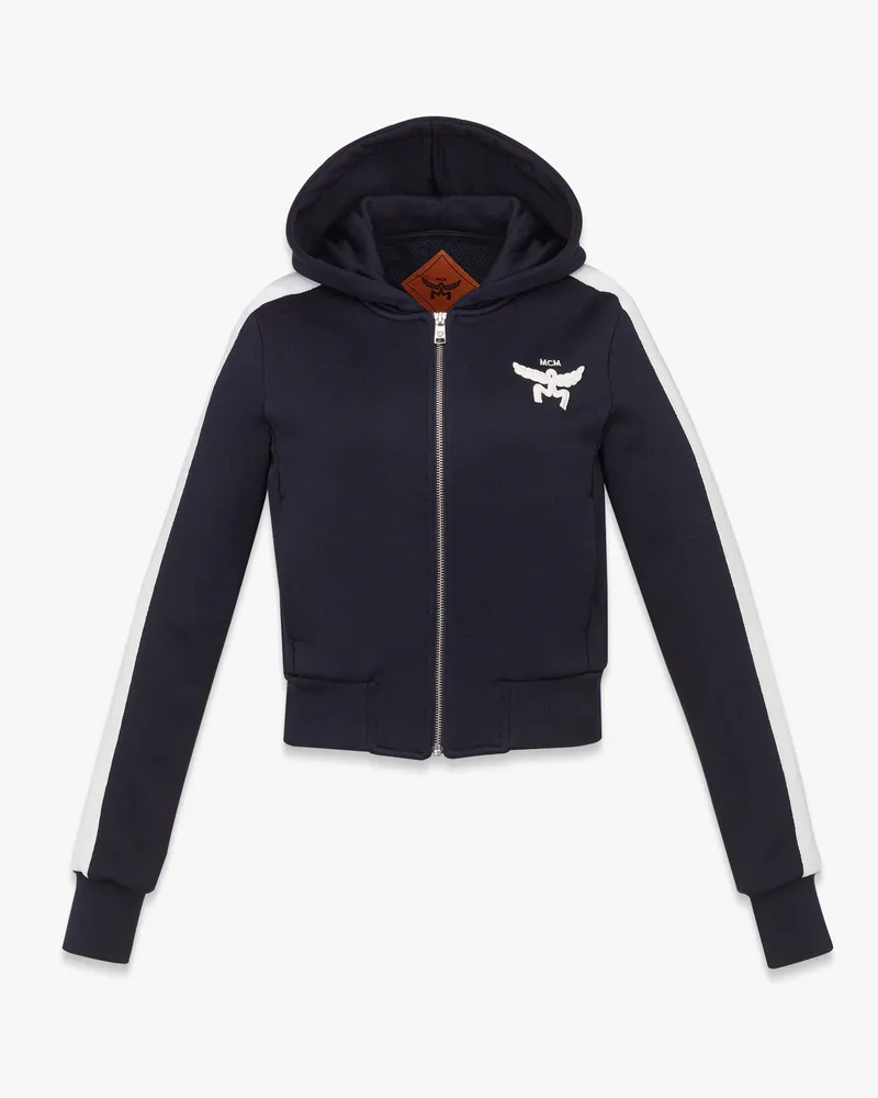MCM Kapuzenpulli Essential aus Frottee mit Reissverschluss und Logo Dark