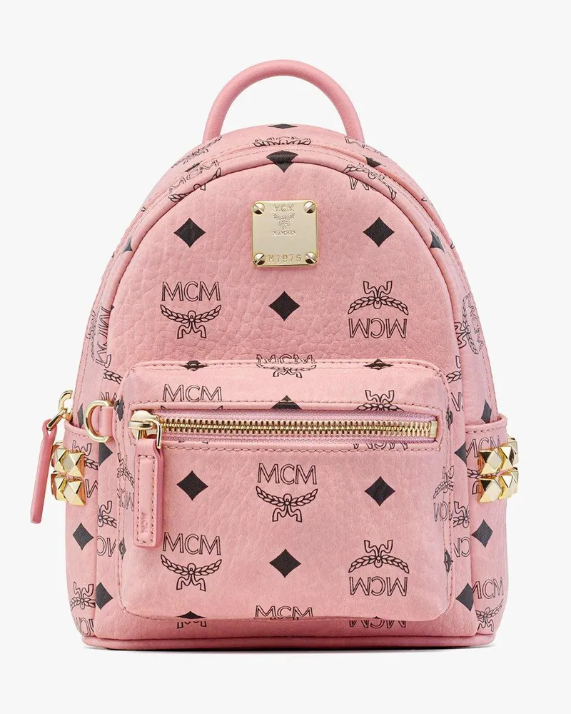 MCM Stark Bebe Boo Rucksack in Visetos mit seitlichen Nieten Soft