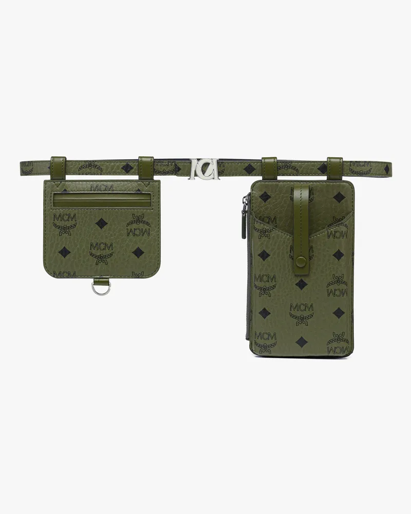 MCM M-Art Pouch-Gürtel in Visetos Khaki