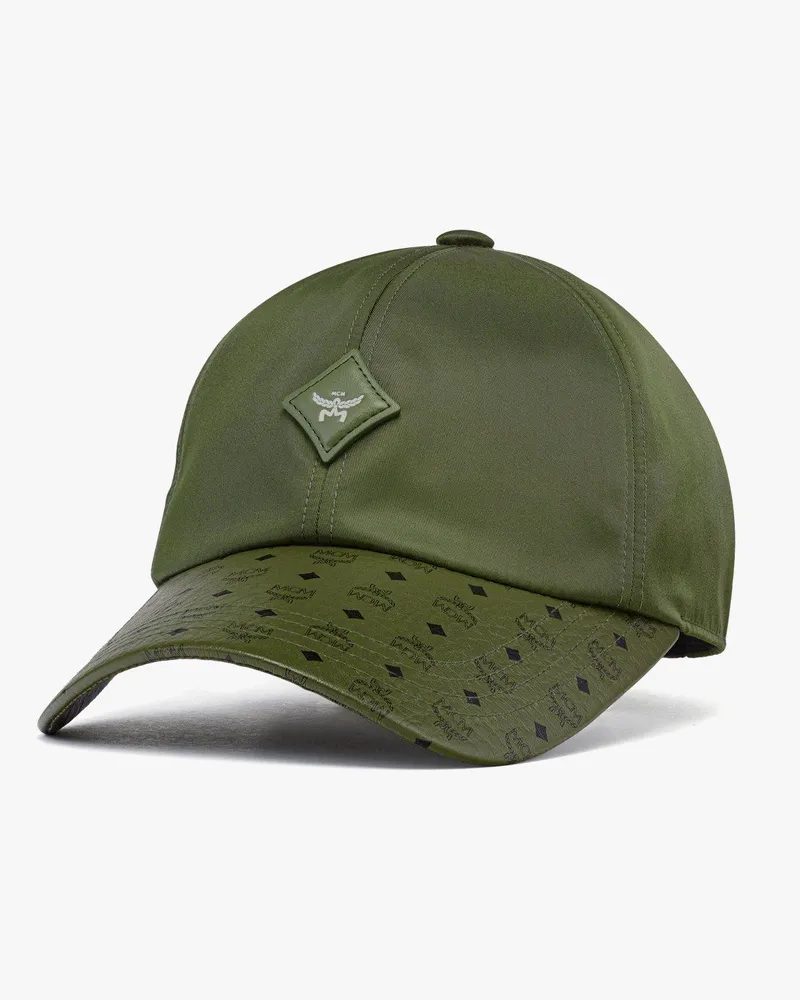 MCM Klassische Kappe aus ECONYL® und Leder Khaki