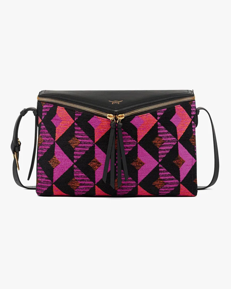 MCM Diamant 3D Schultertasche in Diamond Jacquard Multi