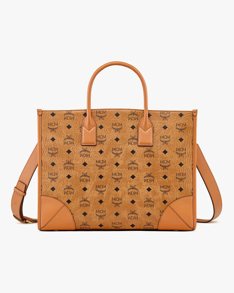 MCM München Tragetasche in Visetos Cognac