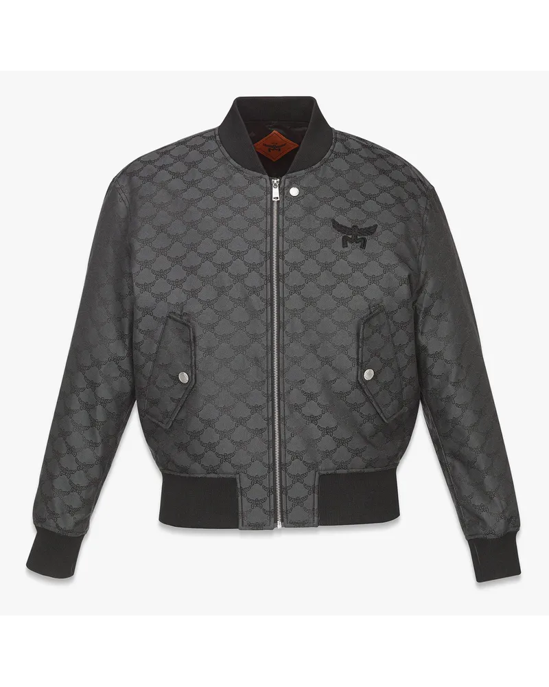 MCM Bomberjacke in Lauretos Denim Jacquard Dark