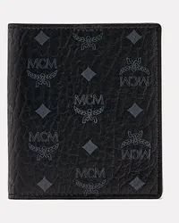 MCM Gefaltete Brieftasche für Karten in Visetos Black