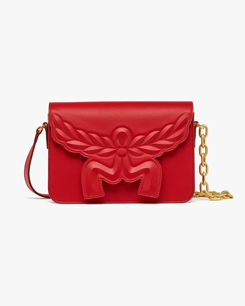 MCM Himmel Laurel Umhängetasche aus Kalbsleder Candy