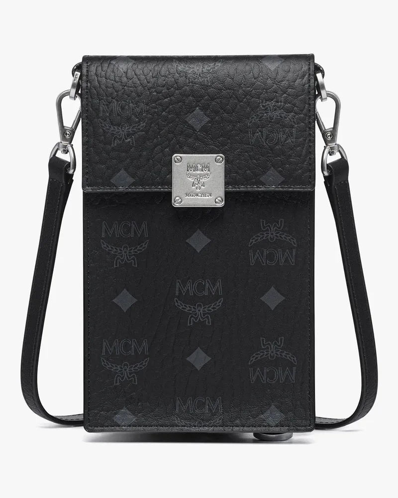 MCM Aren Smartphone-Portemonnaie in Visetos Black