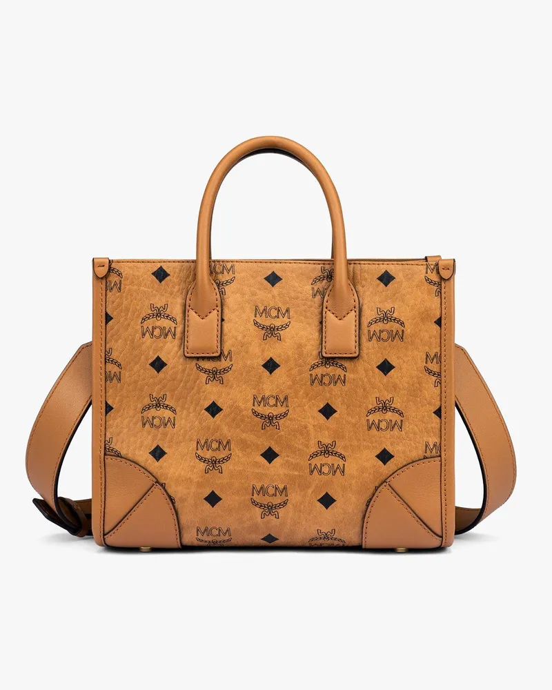 MCM München Tragetasche in Visetos Cognac