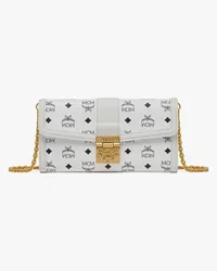 MCM Tracy Portemonnaie mit Kettenriemen in Visetos White