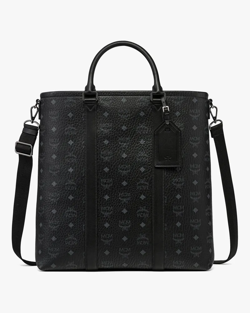 MCM Aren N/S Tragetasche in Visetos Black