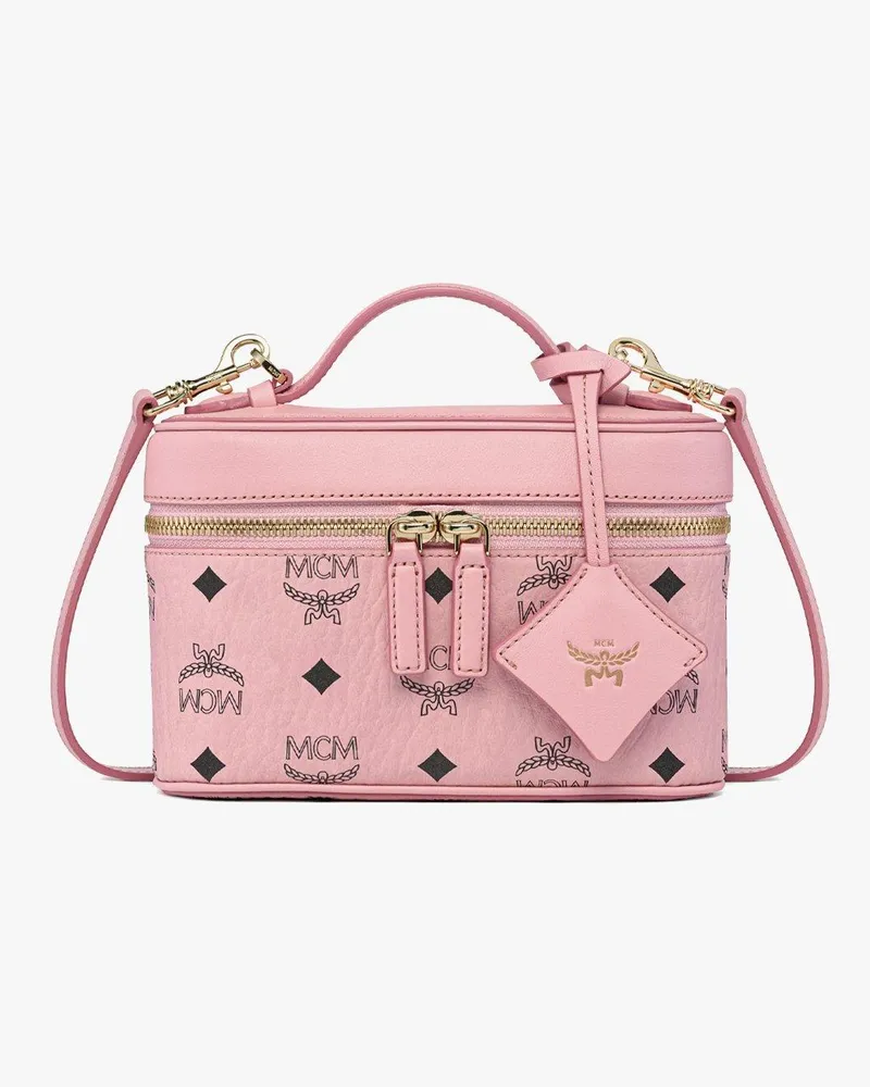 MCM Kosmetiktasche Aren aus Visetos-Leder-Mix Soft