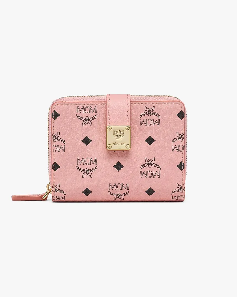 MCM Aren Portemonnaie mit Messingplakette in Visetos Soft