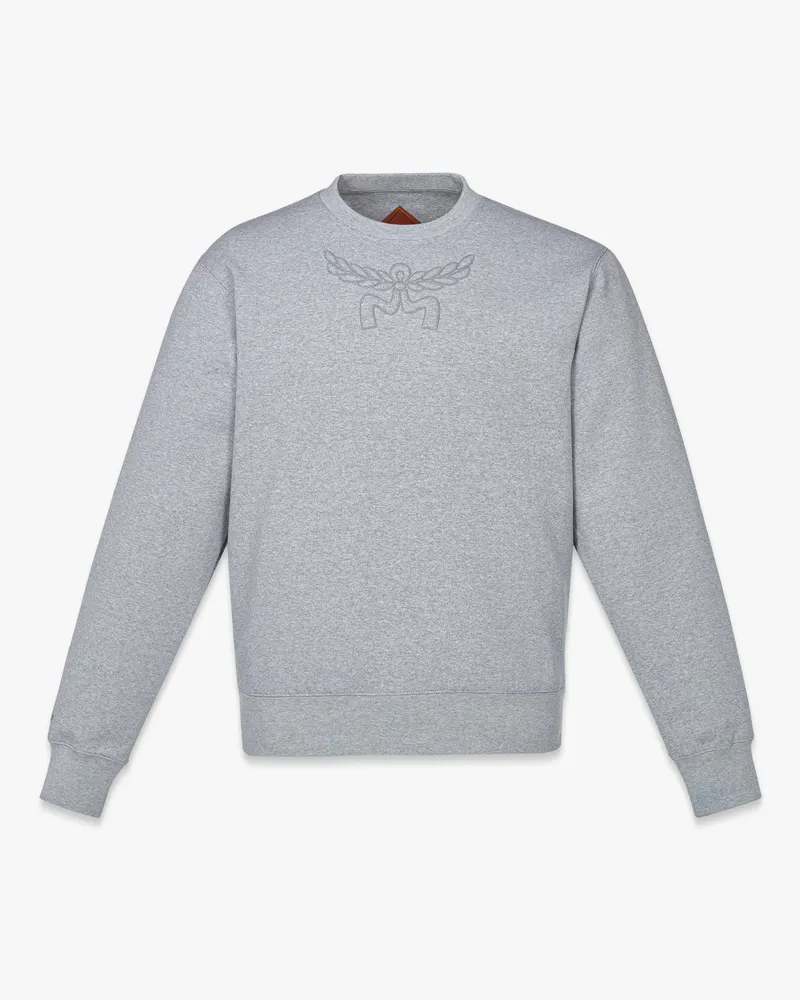 MCM Sweatshirt aus Romanit mit Lorbeerlogo Melange