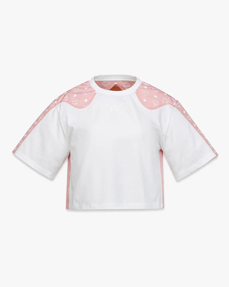MCM T-Shirt Laurel aus Bio-Baumwolle und Monogramm-ECONYL mit verkürzter Passform Soft