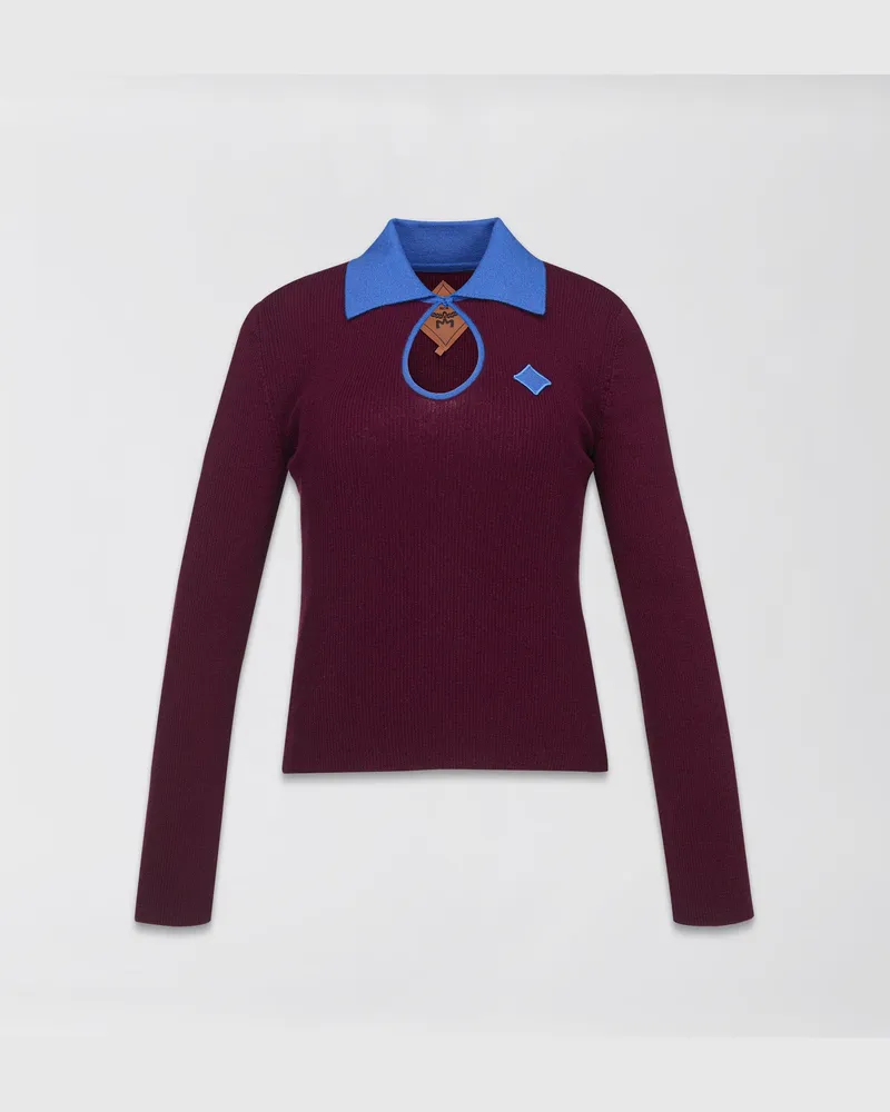 MCM Strickjacke Laurel mit verkürzter Passform aus Wolle und recyceltem Kaschmir VINEYARD WINE WOOL Vineyard