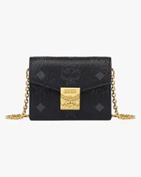 MCM Tracy Kettenportemonnaie in Visetos Black