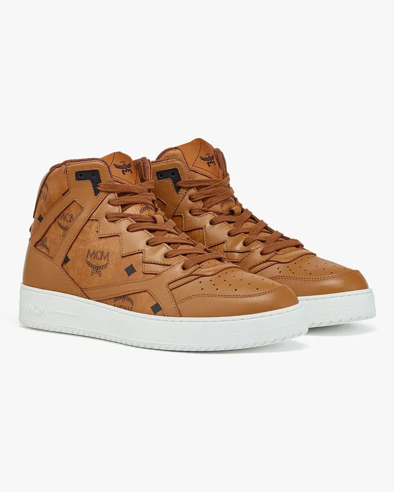 MCM High-Top-Sneaker Neo Terrain in Visetos Cognac