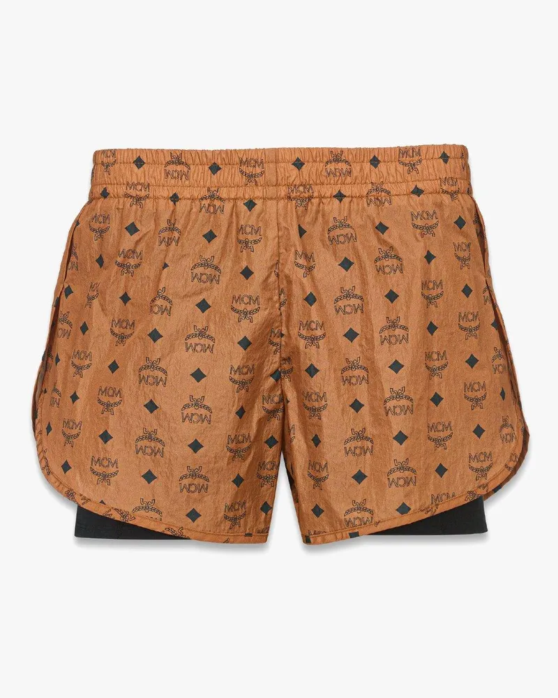 MCM Monogramm-Print-Shirts aus ECONYL Cognac