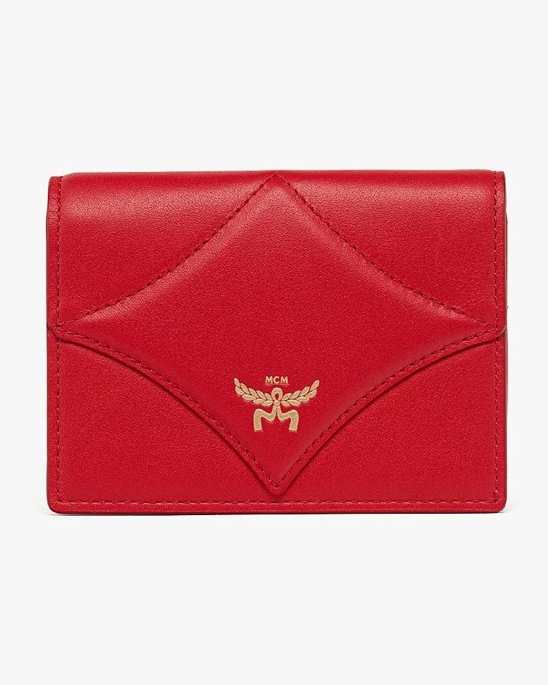 MCM Diamond Portemonnaie aus Kalbsleder Candy