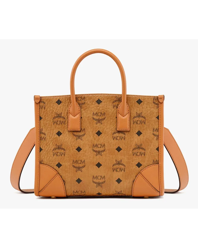 MCM München Tragetasche in Visetos Cognac