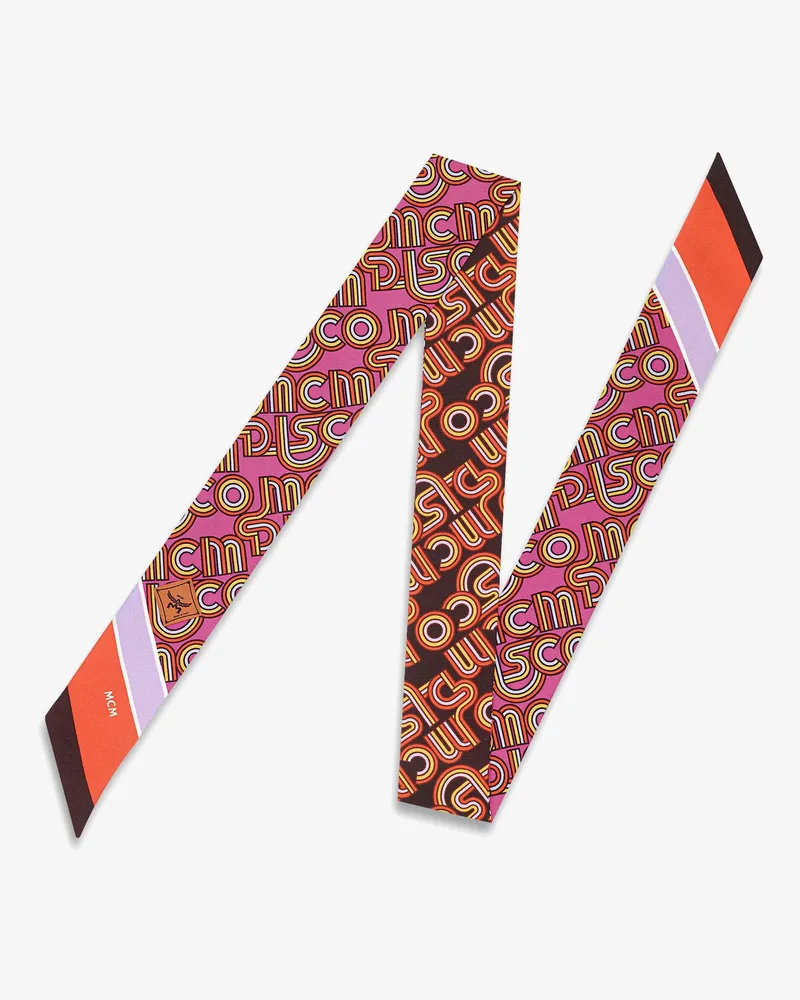 MCM Petite Schal aus Bio-Seide mit Disco-Monogramm-Print Aw26