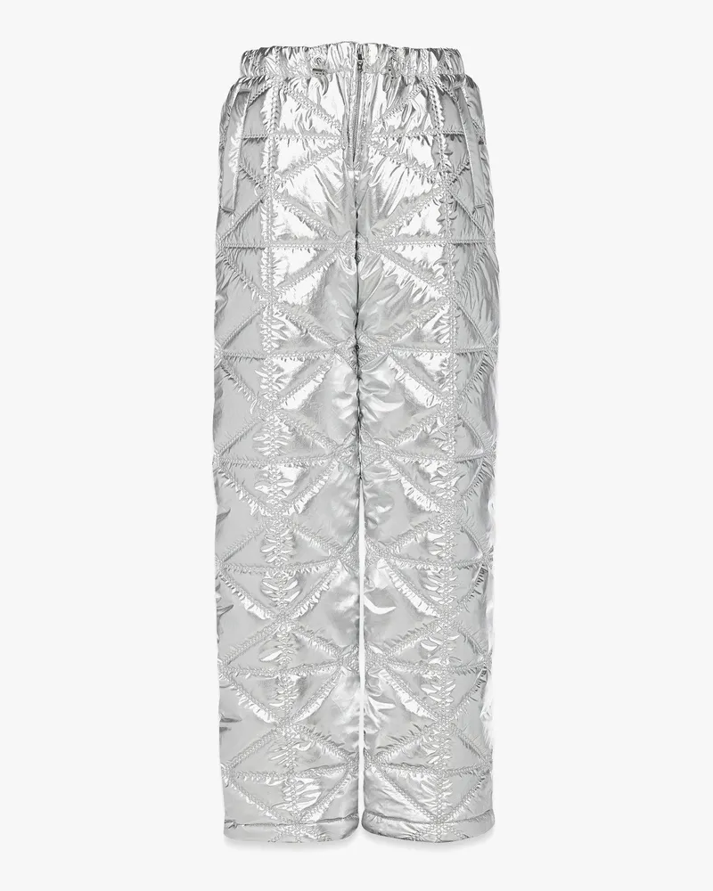 MCM Stepphose Après-Ski aus Polyester in Metallic-Optik Silver