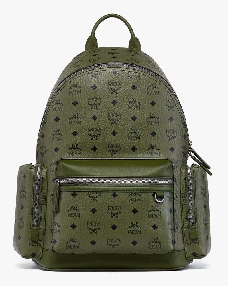 MCM Stark Rucksack in Visetos KHAKI MOSS VISETOS Khaki
