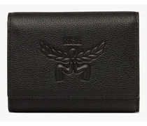 Himmel dreifach gefaltetes Portemonnaie aus Leder mit Logoprägung