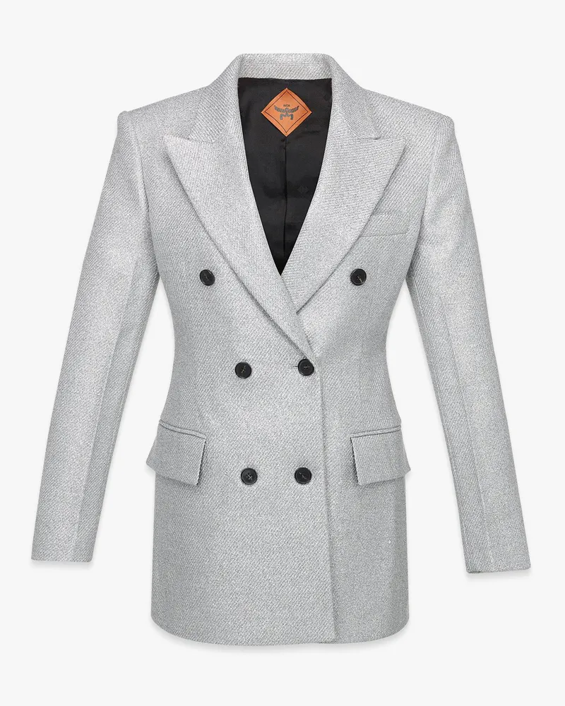 MCM Lurex-Tweed-Blazer in Metallic-Optik Metallic