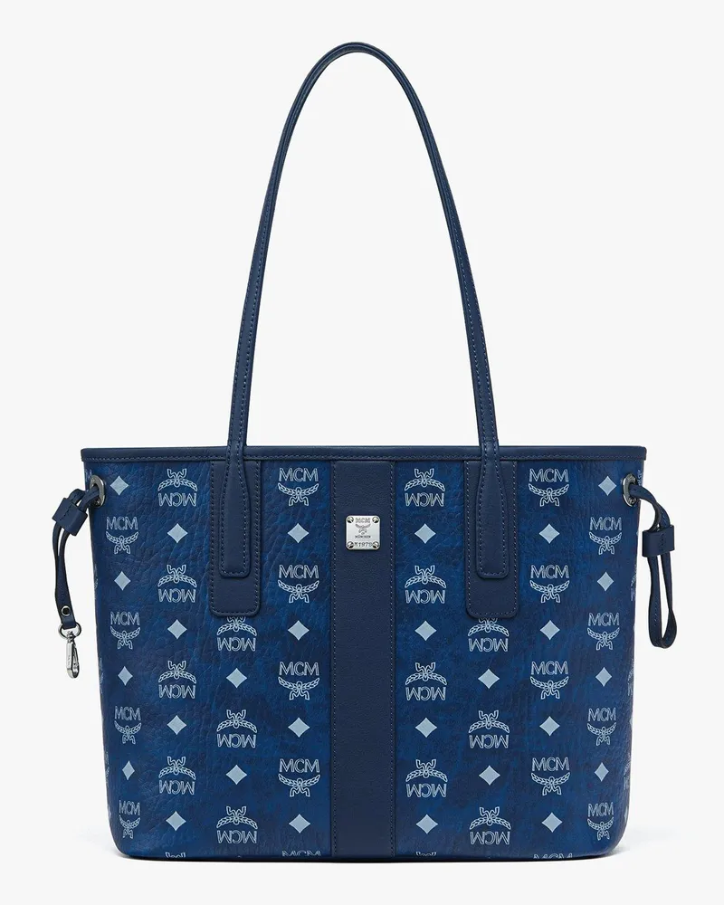 MCM Liz Shopper in Visetos Blue