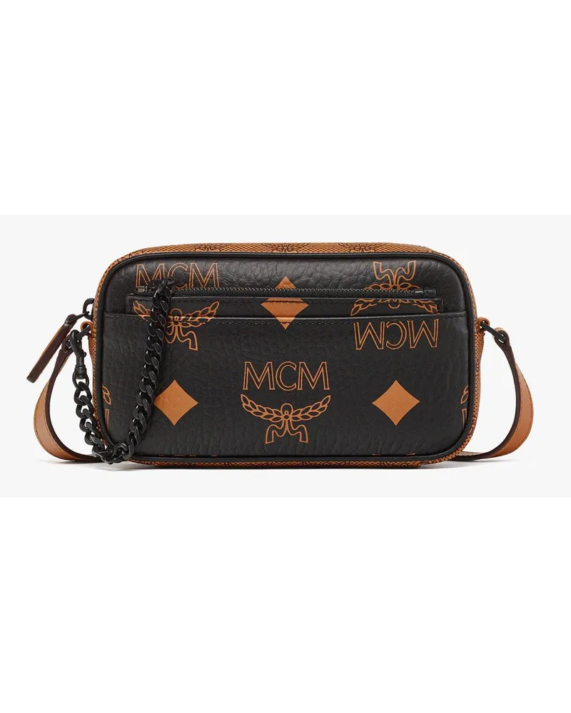 MCM Aren Umhängetasche mit Pouch in Monogramm-Mix Black